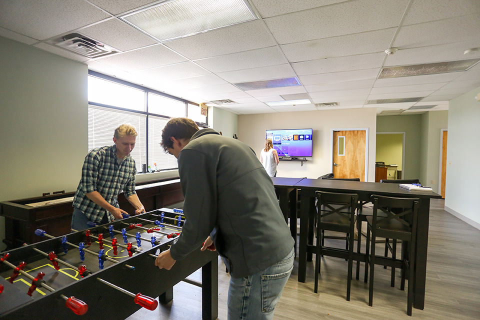 Employees in Recreation Room