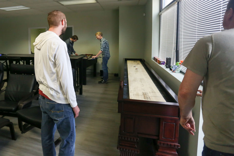 Employees in Recreation Room